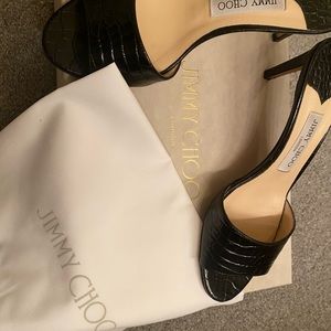 Jimmy Choo Croc embossed mule